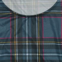 Allegra K Women Round Neck Sleeveless Plaids Mini A Line Dress