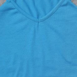 Allegra K Striped Long Raglan Sleeves V Neck Tee Shirt 75 Allegra K Striped Long Raglan Sleeves V Neck Tee Shirt