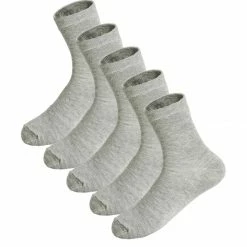 Allegra K Accessories Men 5 Pack Ankle High Breathable Dress Crew Socks