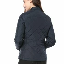 Women Allegra K Skyliner Model Down Jacket With Stand Collar