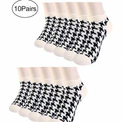Allegra K 4A-1 Low Cut Printed Ankle Length Short Socks 10 Pairs Accessories