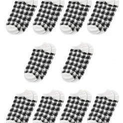 Allegra K 4A-1 Low Cut Printed Ankle Length Short Socks 10 Pairs Accessories