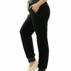 Allegra K Women's Drawstring Jogger Light Soft Stretch Pockets Pants