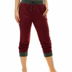 Allegra K Women's Drawstring Jogger Light Soft Stretch Pockets Pants