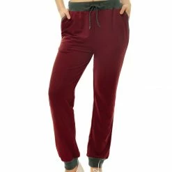 Allegra K Women's Drawstring Jogger Light Soft Stretch Pockets Pants
