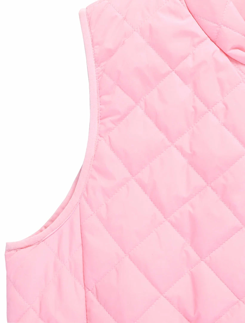 Allegra K Woman Zip Up Front Stand Collar Slant Pockets Quilted Padded Vest Women 68 Allegra K Woman Zip Up Front Stand Collar Slant Pockets Quilted Padded Vest Women