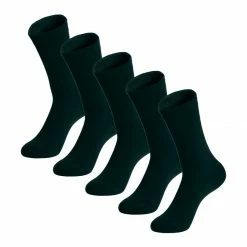 Allegra K Accessories Men 5 Pack Lightweight Flat Knit Strenchy Crew Socks