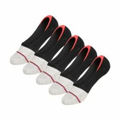 Allegra K Men 5 Pack Low Cut Color Block Non-slip Boat Socks 10-13