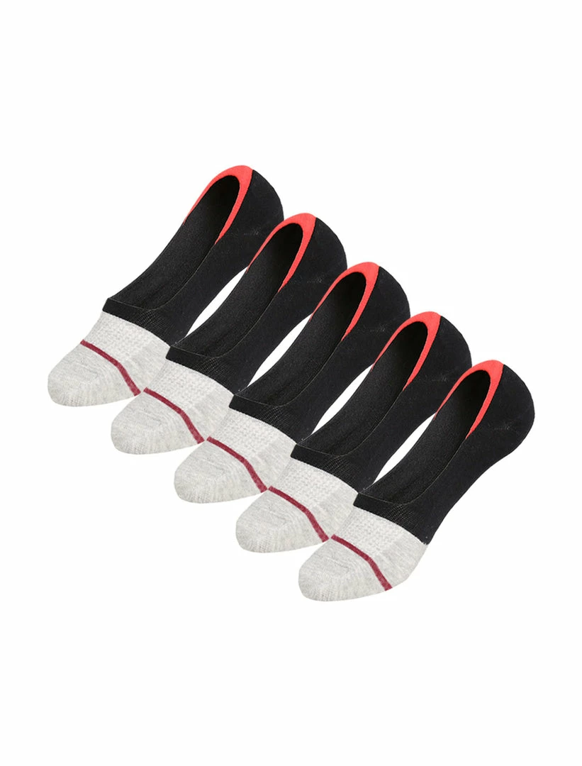 Allegra K Men 5 Pack Low Cut Color Block Non-slip Boat Socks 10-13 4 Allegra K Men 5 Pack Low Cut Color Block Non-slip Boat Socks 10-13