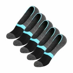 Allegra K Men 5 Pack Color Block Stripes Pattern Boat Socks 13-15 Accessories