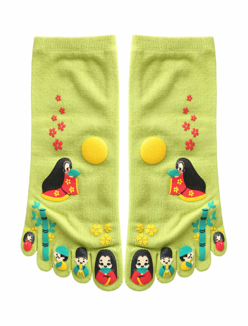Allegra K Women 2 Pack Japanese Cartoon Print Five Toe Socks Accessories 10 Allegra K Women 2 Pack Japanese Cartoon Print Five Toe Socks Accessories