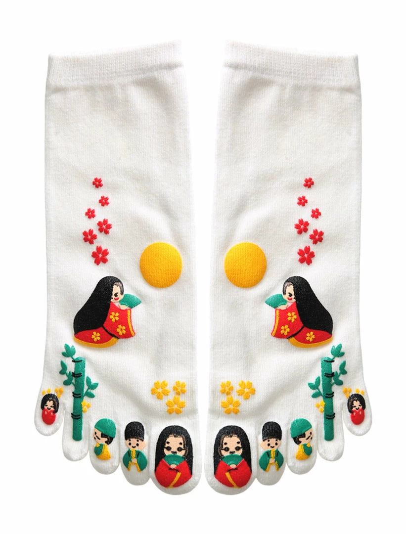 Allegra K Women 2 Pack Japanese Cartoon Print Five Toe Socks Accessories 6 Allegra K Women 2 Pack Japanese Cartoon Print Five Toe Socks Accessories