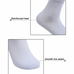 Allegra K Accessories Ladies Elastic Cuffs Stretchy Ankle High Socks 5 Pairs