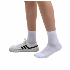 Allegra K Accessories Ladies Elastic Cuffs Stretchy Ankle High Socks 5 Pairs
