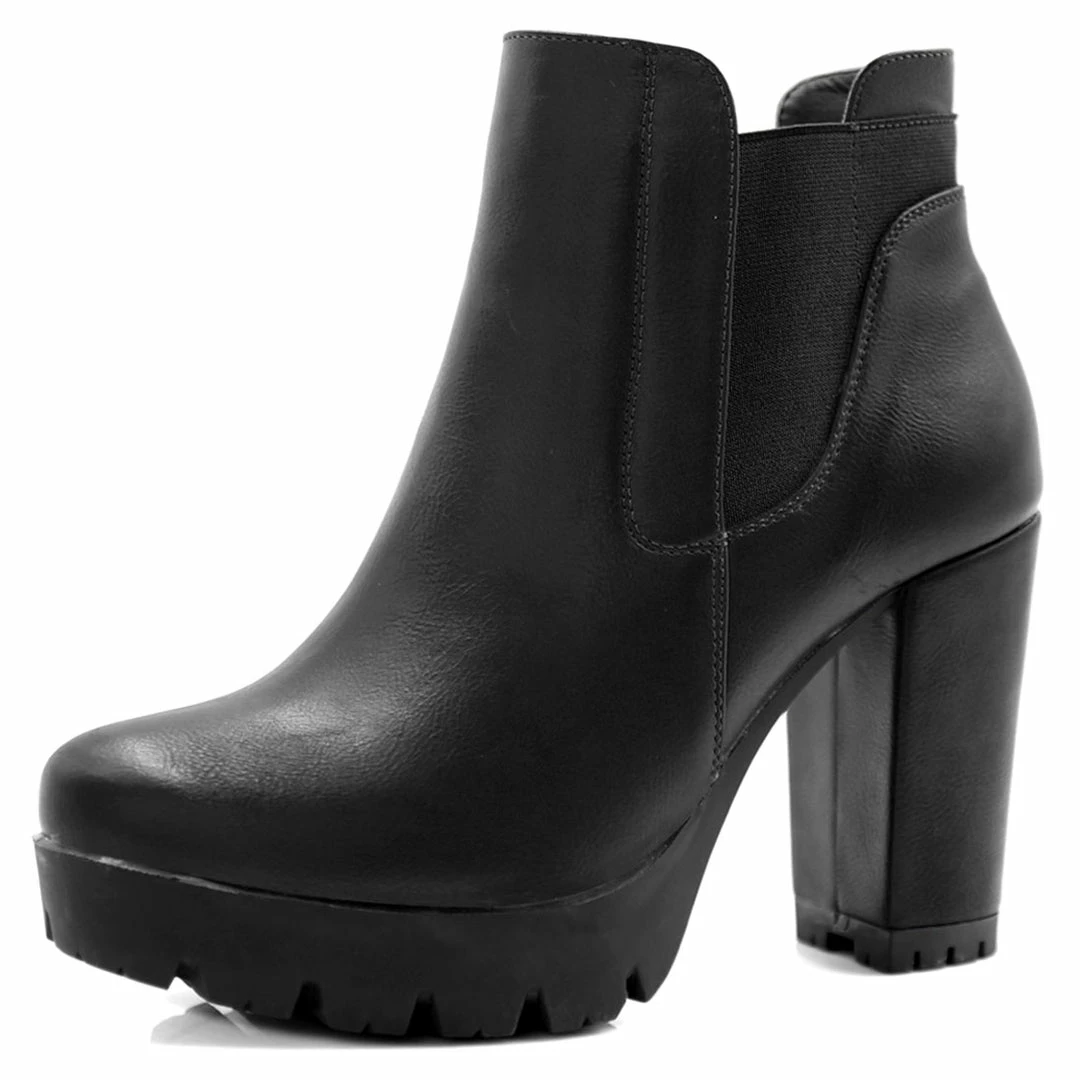 Allegra K Shoes Women Chunky High Heel Platform Zipper Chelsea Boots 29 Allegra K Shoes Women Chunky High Heel Platform Zipper Chelsea Boots