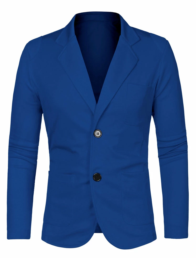 Allegra K 1310-X01 Men Notched Lapel Solid Color Pockets Front Long Sleeve Knit Blazer Coats & Outerwear 40 Allegra K 1310-X01 Men Notched Lapel Solid Color Pockets Front Long Sleeve Knit Blazer Coats & Outerwear