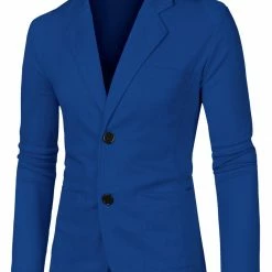 Allegra K 1310-X01 Men Notched Lapel Solid Color Pockets Front Long Sleeve Knit Blazer Coats & Outerwear 92 Allegra K 1310-X01 Men Notched Lapel Solid Color Pockets Front Long Sleeve Knit Blazer Coats & Outerwear