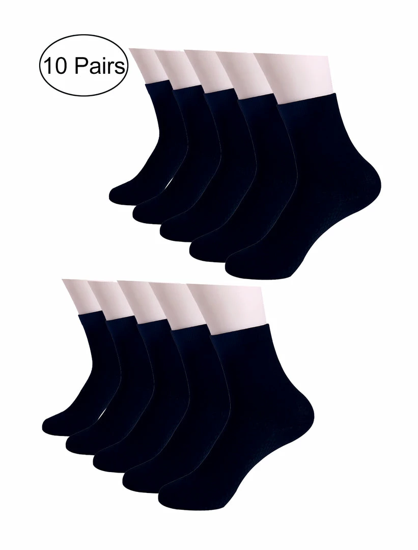 Allegra K Accessories Women 10 Pack Lightweight Stretchy Breathable Crew Socks 7-9 12 Allegra K Accessories Women 10 Pack Lightweight Stretchy Breathable Crew Socks 7-9