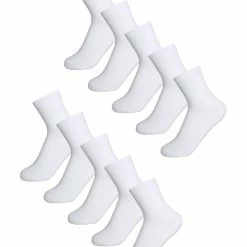 Allegra K Accessories Women 10 Pack Lightweight Stretchy Breathable Crew Socks 7-9