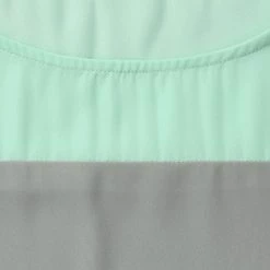 Allegra K Color Block Batwing Sleeves Chiffon Loose Tunic Blouse Women