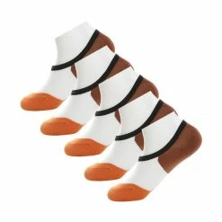 Allegra K Men 5 Pack Color Block Stretchy Low Cut Boat Socks 13-15