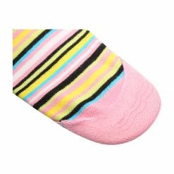 Allegra K Women Stripes Non Slip Seamless No Show Toe Socks Size 9-12