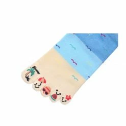 Allegra K Accessories Women Contrast Color Low Cut Cartoon Prints Toe Socks 1 Pack 7-9