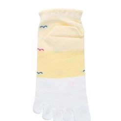 Allegra K Accessories Women Contrast Color Low Cut Cartoon Prints Toe Socks 1 Pack 7-9