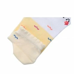 Allegra K Accessories Women Contrast Color Low Cut Cartoon Prints Toe Socks 1 Pack 7-9