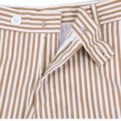 Allegra K Men's Summer Shorts Stripe Slim Fit Flat Front Seersucker Chino Short Pants