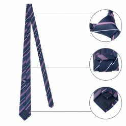 Allegra K Men's Jacquard Woven Printed Business Stiched Self Tie Necktie Accessories