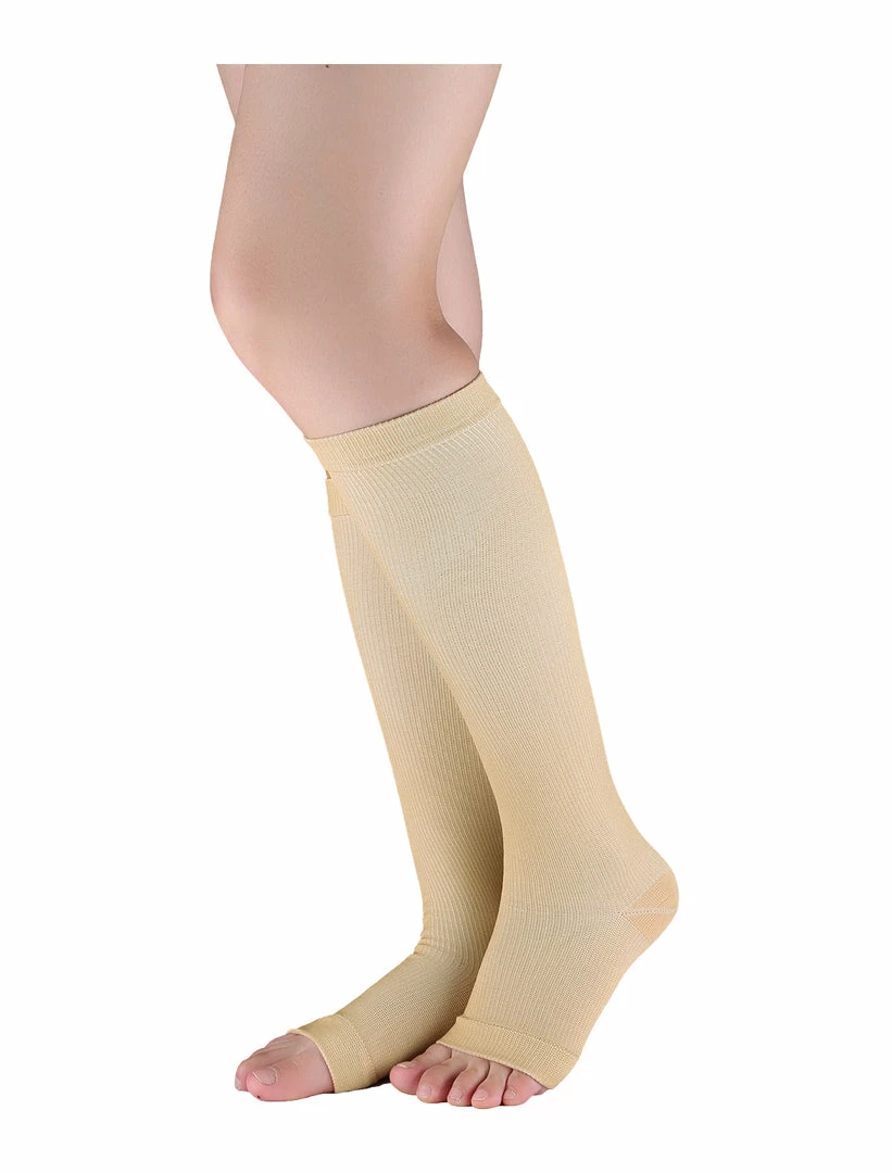 Allegra K Accessories Unisex Breathable One Size Toeless Compression Knee High Socks 24 Allegra K Accessories Unisex Breathable One Size Toeless Compression Knee High Socks