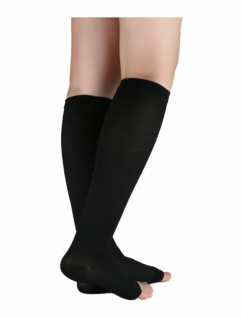 Allegra K Accessories Unisex Breathable One Size Toeless Compression Knee High Socks 10 Allegra K Accessories Unisex Breathable One Size Toeless Compression Knee High Socks