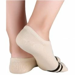 Allegra K And Non Slip No Show Socks Cotton Stripes Pattern 10 Pairs