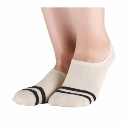 Allegra K And Non Slip No Show Socks Cotton Stripes Pattern 10 Pairs