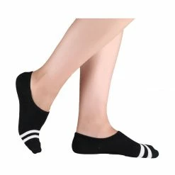 Allegra K And Non Slip No Show Socks Cotton Stripes Pattern 10 Pairs