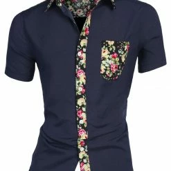 Allegra K 1310 8838 Men Summer Floral Print Pocket Short Sleeve Button Down Hawaiian Shirt 108 Allegra K 1310 8838 Men Summer Floral Print Pocket Short Sleeve Button Down Hawaiian Shirt