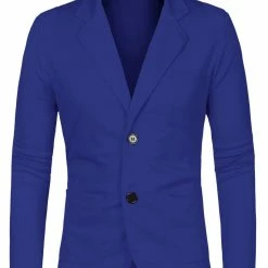 Allegra K 1310-X01 Men Notched Lapel Solid Color Pockets Front Long Sleeve Knit Blazer Coats & Outerwear 99 Allegra K 1310-X01 Men Notched Lapel Solid Color Pockets Front Long Sleeve Knit Blazer Coats & Outerwear