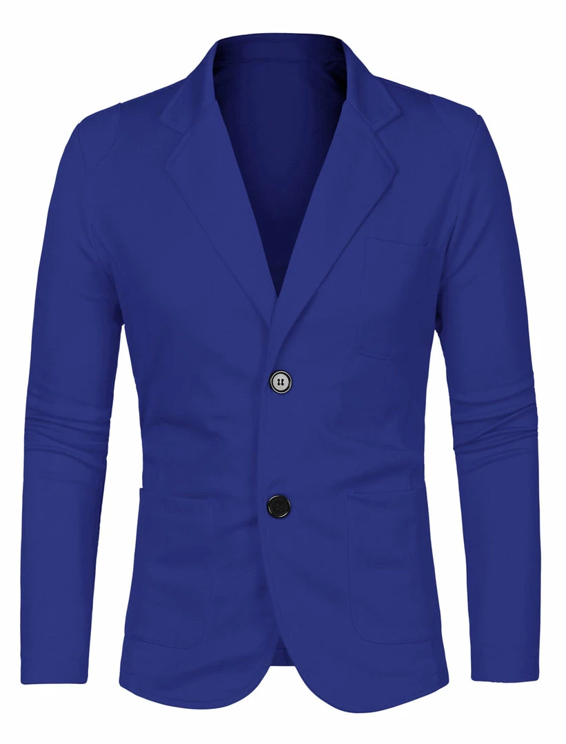 Allegra K 1310-X01 Men Notched Lapel Solid Color Pockets Front Long Sleeve Knit Blazer Coats & Outerwear 46 Allegra K 1310-X01 Men Notched Lapel Solid Color Pockets Front Long Sleeve Knit Blazer Coats & Outerwear