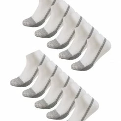 Allegra K Women Heelless Lace Back No Show Half Socks 10 Pack Accessories