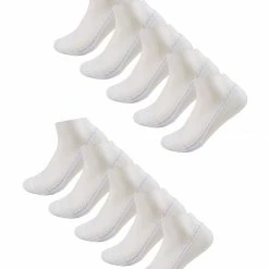 Allegra K Women Heelless Lace Back No Show Half Socks 10 Pack Accessories