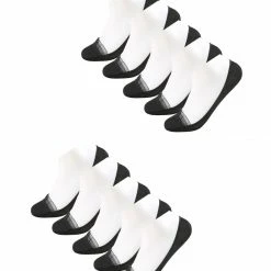 Allegra K Women 10 Pack Floral Lace Decor Flat Boat Line Low Cut Socks 10-12 Accessories