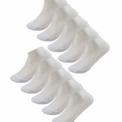 Allegra K Women 10 Pack Cotton Heelless No-Show Low Cut Back Socks Accessories