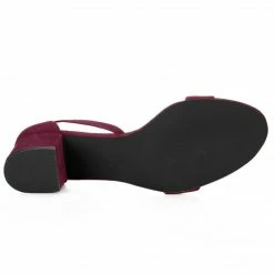 Allegra K Shoes Women's Open Toe Block Heel Ankle Strap Sandals