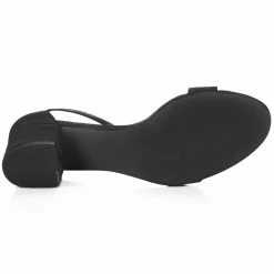 Allegra K Shoes Women's Open Toe Block Heel Ankle Strap Sandals