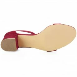 Allegra K Shoes Women's Open Toe Block Heel Ankle Strap Sandals