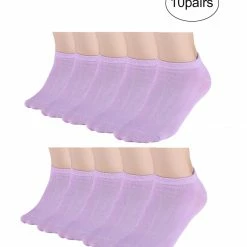 Allegra K Ladies And Low Cut Stretch Cuffs Ankle High Socks 10 Pairs Accessories