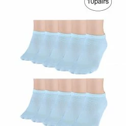 Allegra K Ladies And Low Cut Stretch Cuffs Ankle High Socks 10 Pairs Accessories