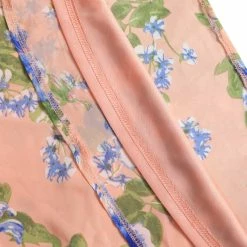 Allegra K Floral Prints Keyhole Chiffon Sleeveless Tank Top Women