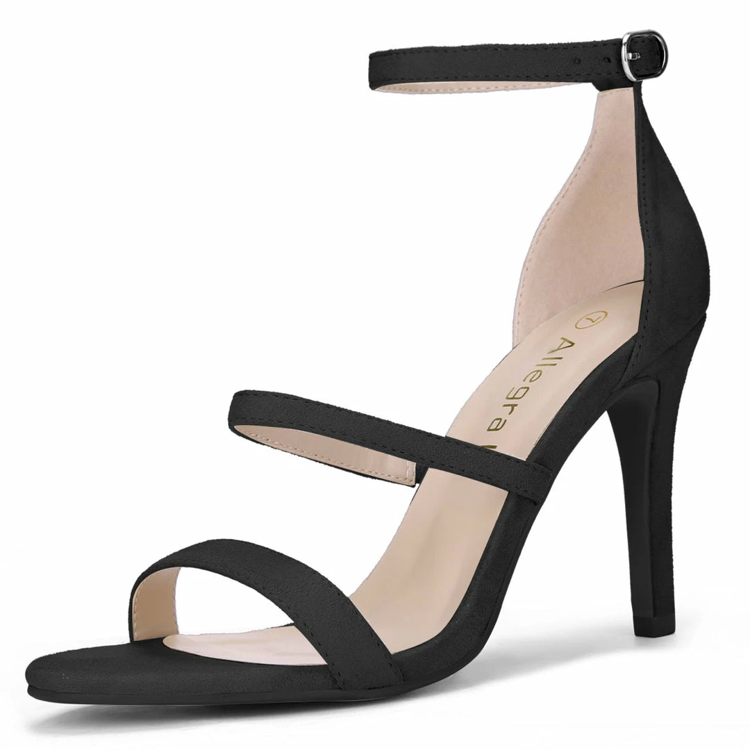 Allegra K YFL514-1 Women Open Toe Triple Straps Stiletto High Heel Sandals Shoes 24 Allegra K YFL514-1 Women Open Toe Triple Straps Stiletto High Heel Sandals Shoes